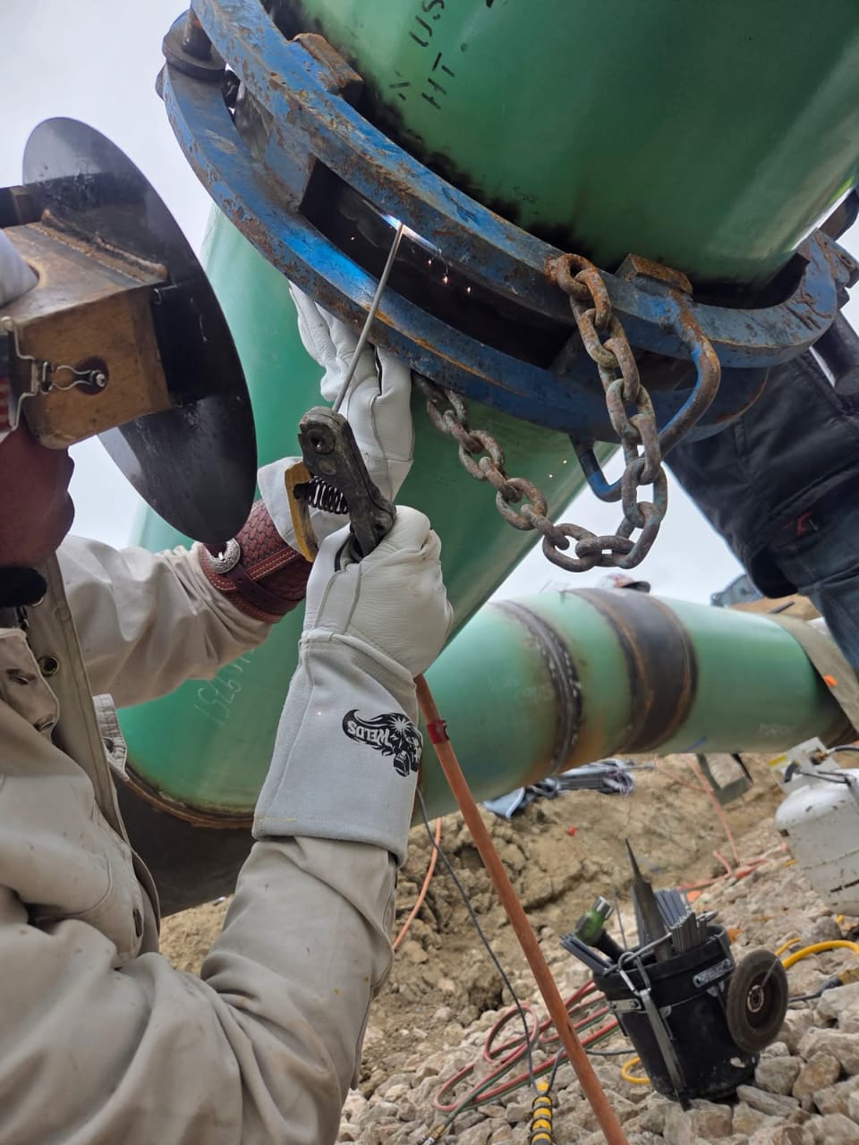 Hot Welds Premium White Elk Skin Welding Gloves