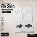 Premium White Elk Skin Welding Gloves