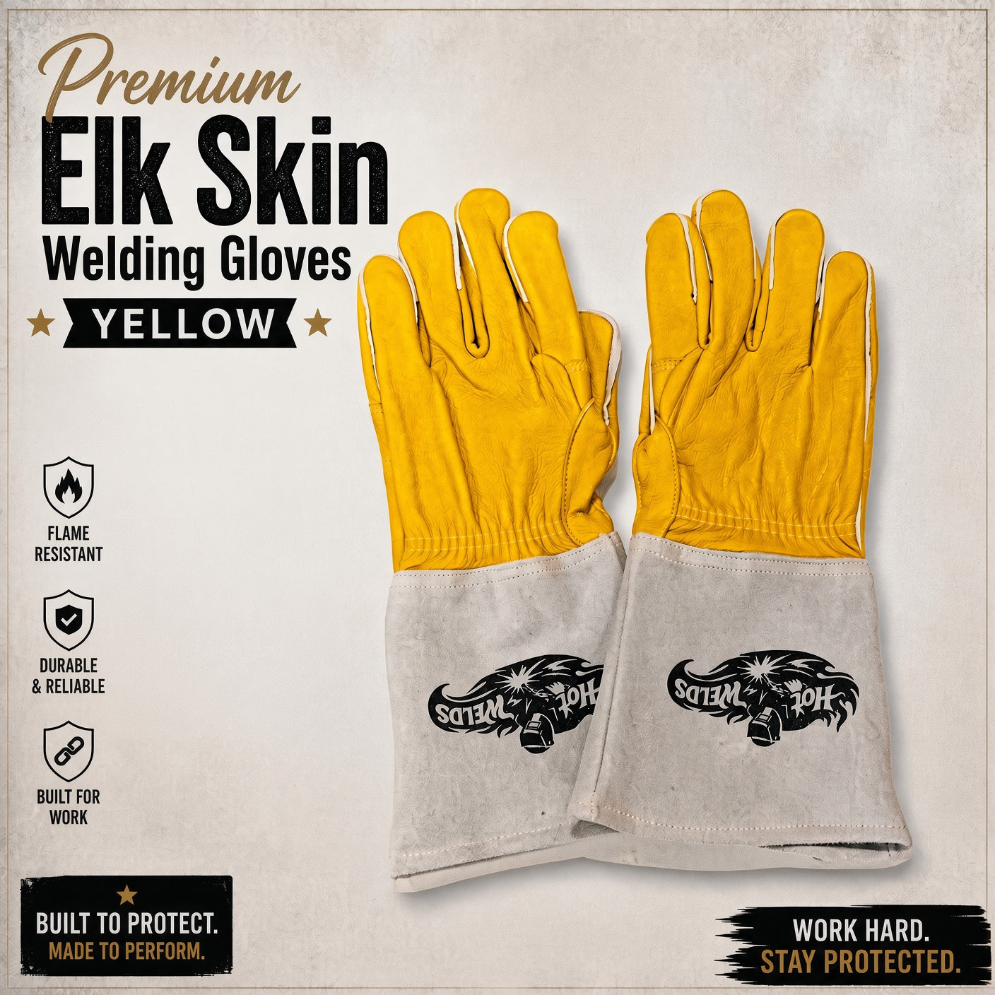 Premium Elk Skin Welding Gloves